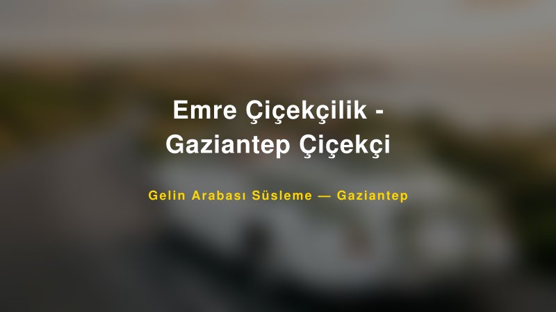 Emre Çiçekçilik - Gaziantep Çiçekçi ile Trend Gelin Arabası Yazıları ve Konseptleri — 1