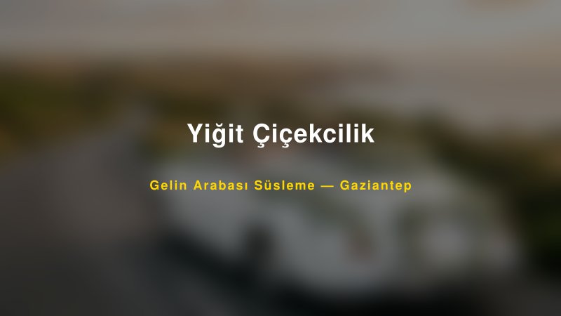 Yiğit Çiçekcilik Gelin Arabası Süsleme Fiyatları — 1