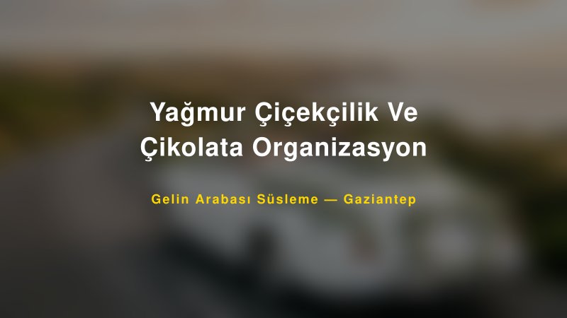 Yağmur Çiçekçilik Ve Çikolata Organizasyon Gelin Arabası Süsleme Fiyatları