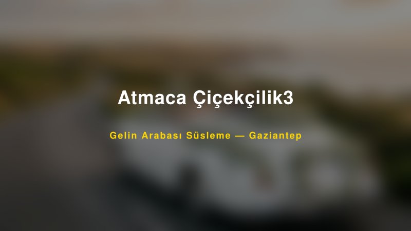 Atmaca Çiçekçilik3 ile Trend Gelin Arabası Yazıları ve Konseptleri